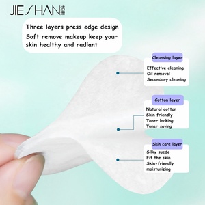 <span class=keywords><strong>Prix</strong></span> bas, <span class=keywords><strong>coton</strong></span> démaquillant jetable à 3 couches, double face, double effet, certifié ISO9001, soin de la peau de qualité supérieure - Product Image 4