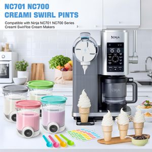 Paquete de 4 recipientes de almacenamiento reutilizables con fundas aislantes compatibles con la serie NC701 NC700, aptos <span class=keywords><strong>para</strong></span> <span class=keywords><strong>lavavajillas</strong></span> - Product Image 6