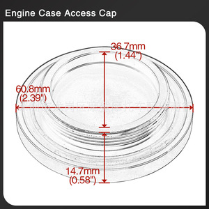 ฝาครอบสกรูด้านขวาเครื่องยนต์มอเตอร์ไซค์โมชาร์ค 6.5x6.5x2 สีแดงสำหรับการปรับเปลี่ยนฮอนด้า ซีบีอาร์ 600 อาร์อาร์ - Product Image 5