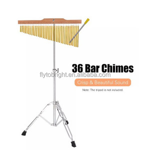 Instrumentos de Percusión, Xilófono de 36 <span class=keywords><strong>Notas</strong></span> <span class=keywords><strong>con</strong></span> Marco de Haya y Aleación de Aluminio Anodizado Dorado - Product Image 1
