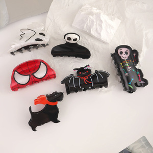 <span class=keywords><strong>Accessori</strong></span> <span class=keywords><strong>per</strong></span> <span class=keywords><strong>capelli</strong></span> <span class=keywords><strong>per</strong></span> ragazze e feste di <span class=keywords><strong>Halloween</strong></span> nero teschio fantasma pipistrello acrilico 8.5CM fermaglio <span class=keywords><strong>per</strong></span> <span class=keywords><strong>capelli</strong></span> - Product Image 2