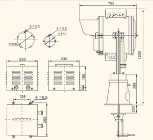 TZ1 1000W Luz de búsqueda marina de acero 1km IP55 Luz de xenón con Joystick - Product Image 5