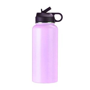 Botella de Agua de Acero Inoxidable Personalizada con Degradado Azul Periwinkle, Tapa con Pajita y Aislamiento al Vacío, Ideal para Regalos Promocionales - Product Image 4