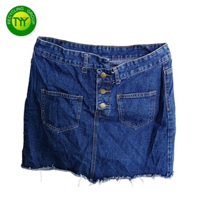 Falda vaquera con <span class=keywords><strong>Mango</strong></span> para <span class=keywords><strong>mujer</strong></span>, Vestido largo de maternidad de Corea, ropa de invierno usada - Product Image 6