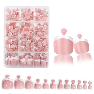 <span class=keywords><strong>Uñas</strong></span> Acrílicas Francesas a Presión, 240 Piezas, Cortas, Cuadradas, Color Nude Rosa, Punta Francesa, Cobertura Completa, para Mujer, Arte <span class=keywords><strong>de</strong></span> <span class=keywords><strong>Uñas</strong></span> DIY - Product Image 2