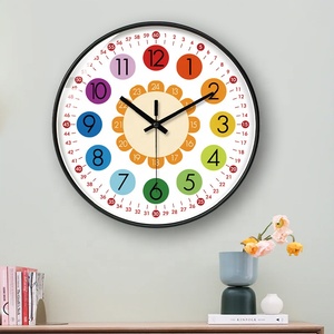<span class=keywords><strong>Orologio</strong></span> da Parete Moderno per Bambini, Colorato in Metallo, Educativo e Creativo, Decorazione per la Casa - Product Image 4