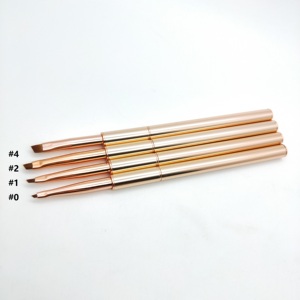 <span class=keywords><strong>Pinceau</strong></span> à une seule touche pour nail art, mini, pour peinture florale gel acrylique, couleur or rose - Product Image 1