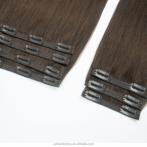 Extensions de cheveux vierges russes de qualité supérieure, à clipser, avec cuticules alignées, en dentelle invisible, Remy - Product Image 6