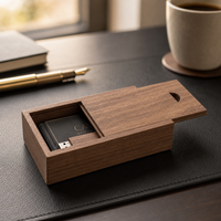 Boîte de rangement en bois de noyer noir avec couvercle coulissant, gravée, rectangulaire, pour souvenirs, organisateur de bureau, emballage cadeau