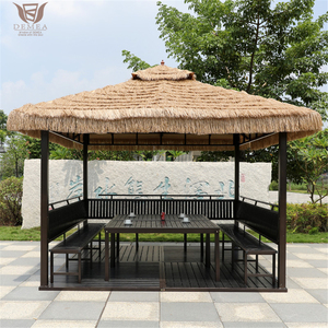Gazebo en chaume DEMEA avec moustiquaire, pavillon <span class=keywords><strong>de</strong></span> patio extérieur, <span class=keywords><strong>abri</strong></span> solaire en hutte tiki, auvent <span class=keywords><strong>de</strong></span> <span class=keywords><strong>jardin</strong></span> imperméable - Product Image 6