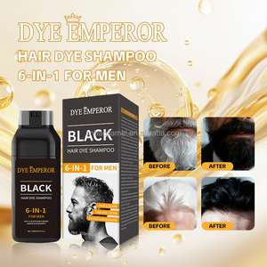 Crème-Shampooing Colorante <span class=keywords><strong>Temporaire</strong></span> 3-en-1 aux Herbes pour Barbe et Cheveux OEM/ODM – Noir 250ml – Couverture des Cheveux <span class=keywords><strong>Gris</strong></span> – Hommes – Aspect Naturel Rapide - Product Image 2