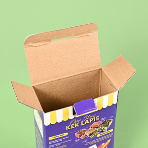 Boîte en carton ondulé personnalisée Haoming avec fenêtre, impression couleur, emballage alimentaire à couvercle rabattable, petite série, haut de gamme - Product Image 1