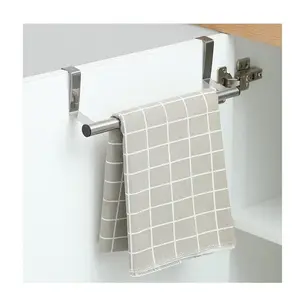 Bathroom Clothes Hanger Stainless Steel <strong>Towel</strong> <strong>Rail</strong> <strong>Over</strong> the <strong>Door</strong> <strong>Towel</strong> Rack Bar Hanger <strong>Over</strong> Kitchen Cabinet <strong>Door</strong> - Product Image 1
