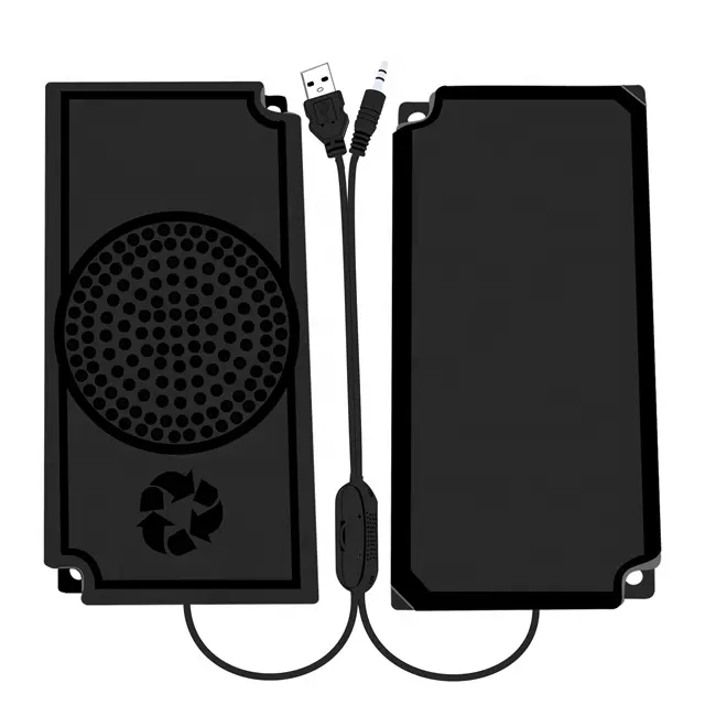 เพลงอุปกรณ์ทีวีคอมพิวเตอร์เกมโฆษณาเครื่องใช้ดิจิตอล USB5V แหล่งจ่ายไฟ3.5มิลลิเมตรปลั๊ก12060สายเครื่องขยายเสียงลำโพง