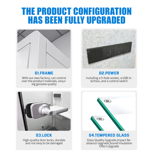 Cabina Acústica para Conversaciones Privadas, Cabina de Reuniones Silenciosa con Cancelación de Ruido para Entornos de Trabajo Ruidosos - Product Image 4