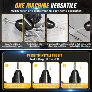 Taladro Percutor Rotatorio Inalámbrico para Batería de 12V, Sin Escobillas, <span class=keywords><strong>SDS</strong></span> <span class=keywords><strong>Plus</strong></span>, 4 Modos, 3600 BPM, 41.6ft-lb de Torque, 2.7J de Energía de Impacto - Product Image 3