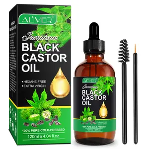 ALIVER Detox Reduces Inflammation Women Body Massage Oil Private Label Organic Jamaican Black Castor Oil Cold Pressed Organic