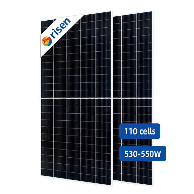 Risen  Bilateral  High Efficiency Pv Module 530W to 550W Cell Solar Panels for European Market
