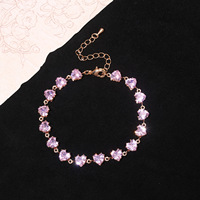 Bracelet en pierres précieuses colorées inspiré de la dopamine, design minimaliste luxueux léger, zircon arc-en-ciel, cadeaux polyvalents pour femmes