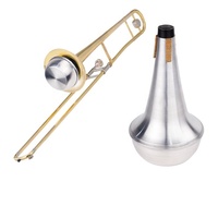 Sourdine universelle en aluminium de haute qualité pour trombone, avec boîte, vente en gros