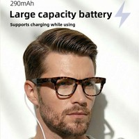 Lunettes Intelligentes 4K avec Caméra 13MP, Lunettes de Soleil Vidéo, Enregistrement Vocal, Transfert WiFi, Traduction IA Chat GPT en Temps Réel, Lecteur de Musique 2026