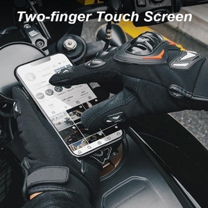 Motosiklet bisiklet eldiveni tam parmak nefes alan örgü<span class=keywords><strong>l</strong></span>ü kumaş motosiklet yarışı dokunmatik ekran eldiveni - Product Image 4