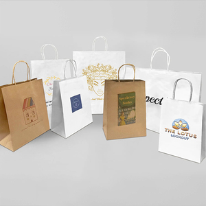 Tùy Chỉnh Sang Trọng Món Quà Màu Đen Quần Áo May Mặc Giấy Bán Lẻ Mang Theo Túi Gói Bolsa De Papel Bao Bì Nâu Kraft Giấy Với Logo - Product Image 5