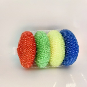 Đầy Màu sắc nhà bếp rửa nồi nhựa lưới cọ rửa miếng bọt biển Pad trong nhựa dây nhựa cọ rửa Pad - Product Image 4