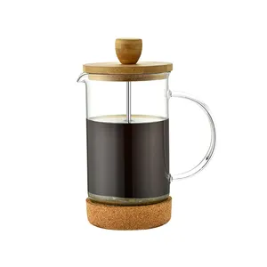 Bamboo French Press Coffee with Cork Base french press plunger