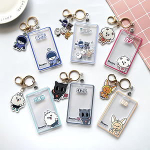 Spot TXT Cartoon <b>Anime</b> Student Meal Card Set with Acrylic <b>Keychain</b> Pendant Decoration UV Printing Plastic - Product Image 1
