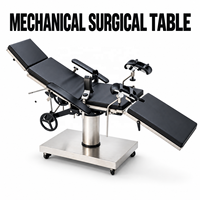 Table d'opération mécanique manuelle avec dossier réglable, table chirurgicale multi-positions pour salle d'opération hospitalière
