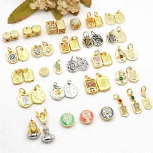 Accessori Pendenti in Stile Antico Dorato Tibetano con Smalto a Goccia, Bracciale con Corda di Perline, Ornamento Retrò - Product Image 4