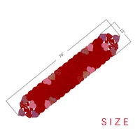 OWENIE Meilleure vente, décorations de mariage brodées, cœur rouge, Saint-Valentin, chemins de table pour salle à manger