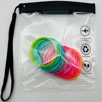 Pochette de toilette scellée transparente Portable EVA sac cosmétique étanche pour voyage et stockage des aliments organisateur Portable pour avion