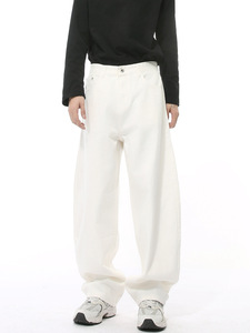 Men's Casual Straight Baggy Jeans Autumn Summer Cotton Mid Denim Washed Three-Dimensional <strong>Machete</strong> - Product Image 5