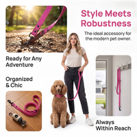 NOVIPET Laisse pour chien en PVC robuste de luxe personnalisée, imperméable, anti-odeur, anti-moisissure, avec rivets décoratifs, vente en gros