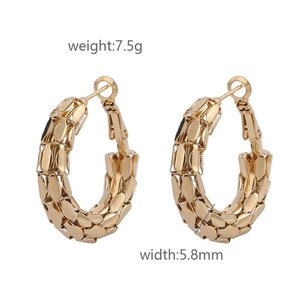 Conjunto de joyería de moda para mujer de acero inoxidable chapado en oro personalizado Ins para mujer pendientes de diseño de acero inoxidable - Product Image 2
