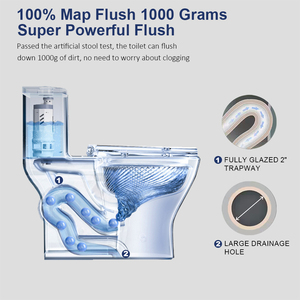 Ovs Cupc Map Flush 1000 г белый цвет золотой унитаз, фарфоровый мраморный унитаз с аксессуарами для ванной комнаты, простая установка - Product Image 2