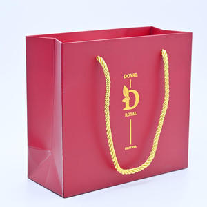 Tea Hand bag High-End Red Handheld Drawer Gift <b>Box</b> Medium Cosmetic <b>Empty</b> Recyclable Customizable Paperboard Stamping Print - Product Image 5