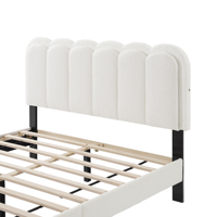 Vente d'usine Tête de lit rembourrée moderne pleine grandeur pour lit avec lumière