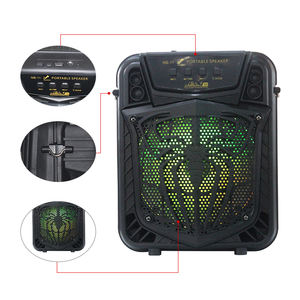 Enceinte portable de fête DJ NB-11C de 6,5 pouces avec panneau frontal coloré et ceinture - Product Image 5