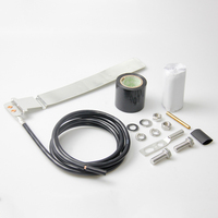 Kit de mise à terre pour câbles, ensemble Standard de pinces à oreilles avec sangle en cuivre, 5 pièces