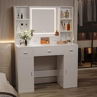 Meuble-lavabo pour maquillage en panneaux de particules de taille personnalisée coiffeuse