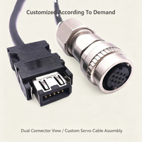 Câble d'encodeur servo personnalisé DC MR-J3ENSCBL20M-H, connecteur circulaire pour moteur Mitsubishi série MR-J3, faisceau de câbles de signal