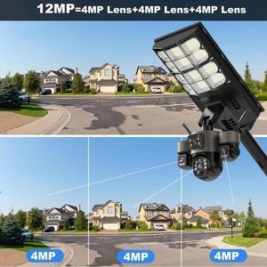 Caméra de surveillance solaire WiFi IP 4G étanche PTZ pour extérieur, vision nocturne, panoramique/inclinaison <span class=keywords><strong>360</strong></span>°, double objectif, audio bidirectionnel, carte mémoire Cloud 10x - Product Image 3