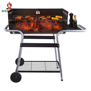 เตาถ่านฮงยี่แบบมีล้อเลื่อน ขนาด 130x52x110 ซม. สำหรับปิ้งย่างกลางแจ้งอเนกประสงค์ ป้องกันสนิม เคลือบสารกันติด - Product Image 5