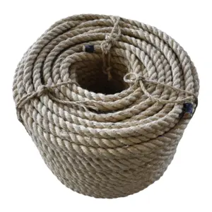 Preço Natural colorido marrom 8mm 3 Strands Sisal Rope para embalagem