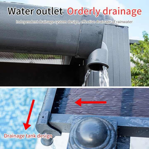 Customized Aluminium Garden Outdoor <b>Electric</b> Pavilion Louvered Pergola Cover Pergola <b>Waterproof</b> Aluminium Outdoor Motorized - Product Image 2