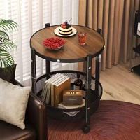 Table basse moderne pliable avec étagères de rangement, meubles mobiles pour salon, chambre à coucher, hôtel