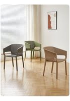 Fauteuil en plastique en PP avec dossier perforé, chaise de salle à manger moderne empilable, mobilier d'intérieur et d'extérieur pour café, restaurant, terrasse